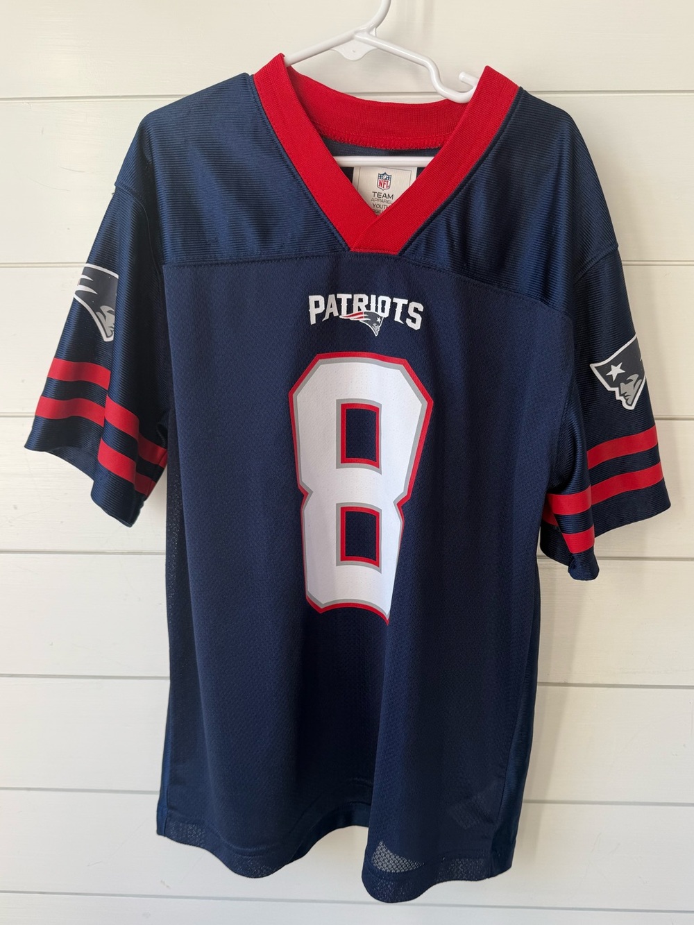 Youth large NFL New England Patriots Football Jersey